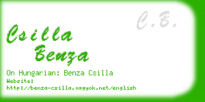 csilla benza business card